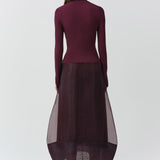 Simkhai - Maril Knit Organza Midi Dress