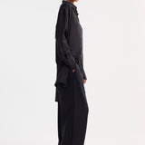 ROHE - Signature elongated silk shirt | black