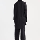 ROHE - Signature elongated silk shirt | black