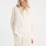 ROHE - Signature elongated silk shirt | cream