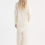 ROHE - Signature elongated silk shirt | cream