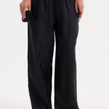 ROHE - Wide leg silk trousers | black