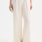 ROHE - Wide leg silk trousers | cream