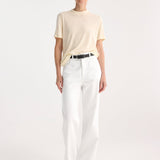 ROHE - Relaxed wool t-shirt | cream