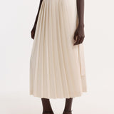 ROHE - Plissé wrap skirt | cream