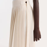 ROHE - Plissé wrap skirt | cream