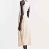 ROHE - Plissé wrap skirt | cream