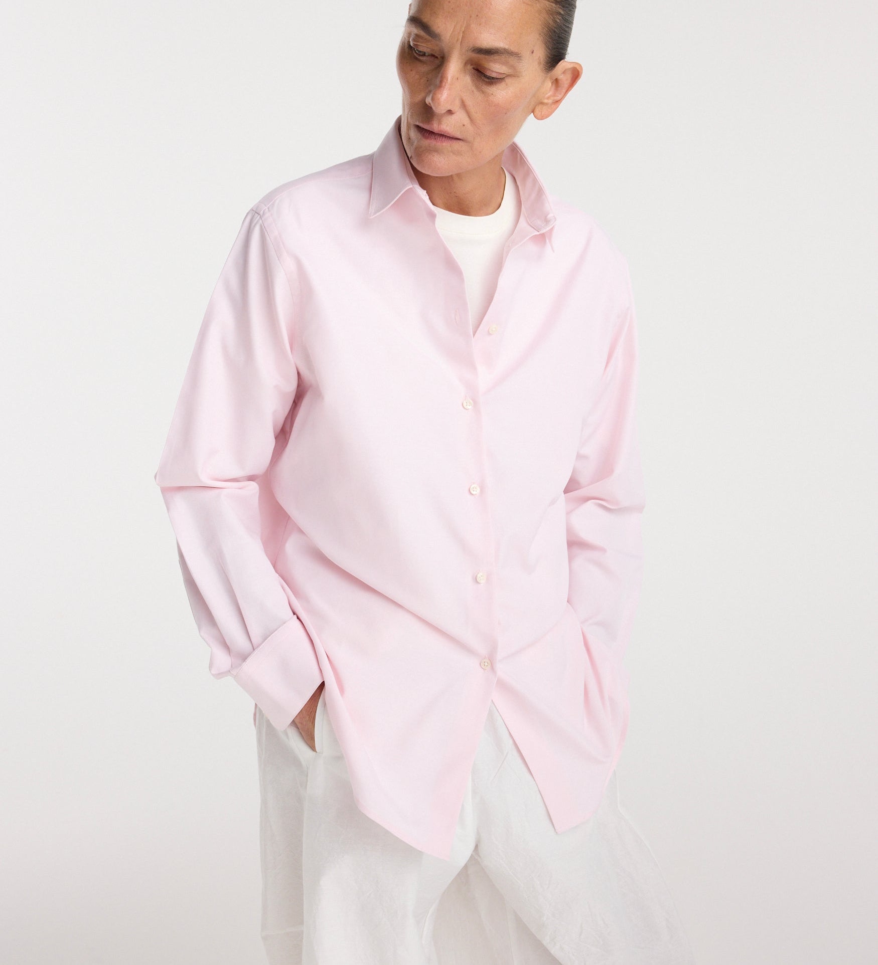 ROHE - Classic fit shirt | oxford pink