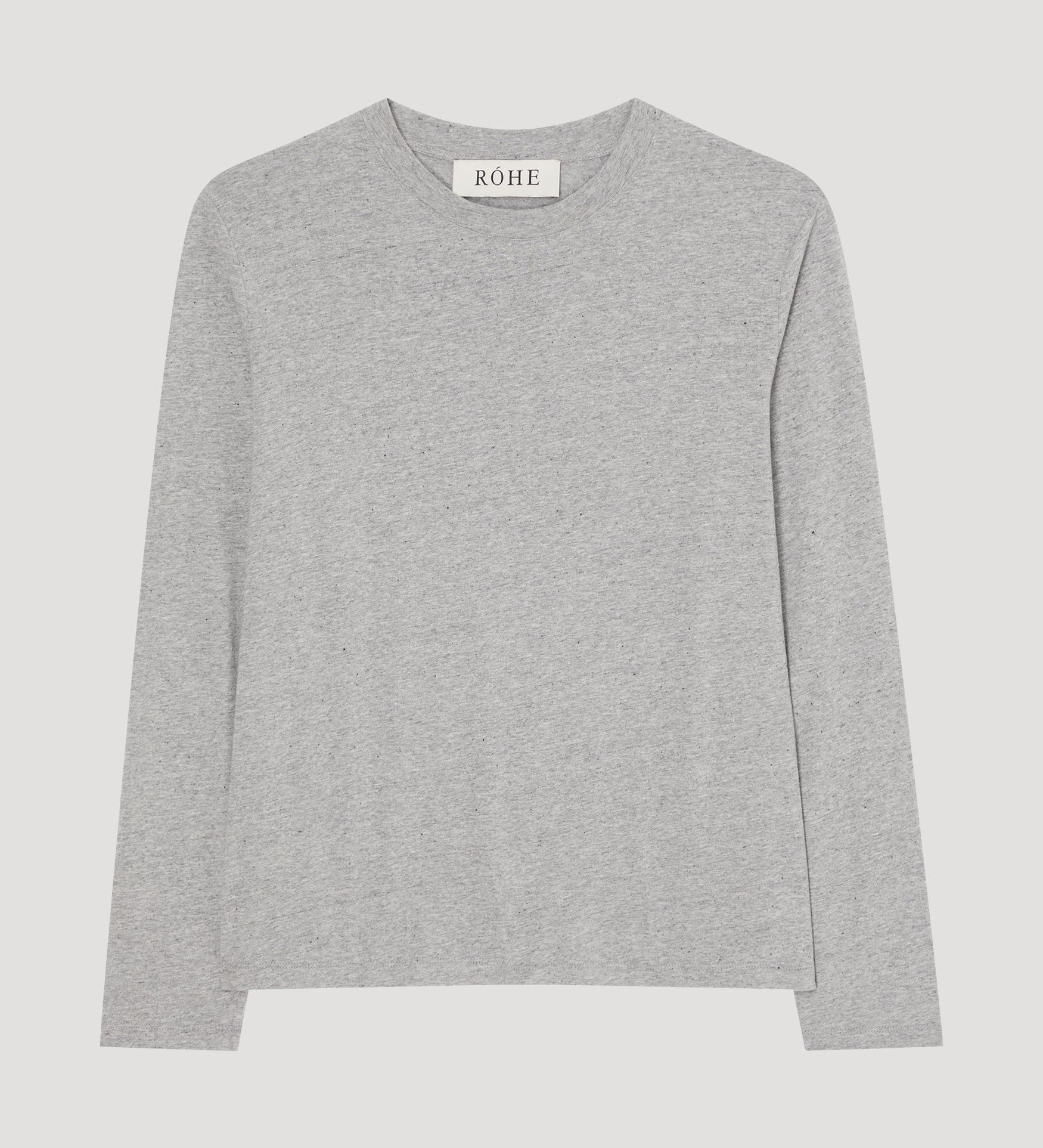 ROHE - Slub melange cotton long sleeve | light grey melange