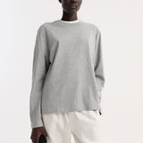 ROHE - Slub melange cotton long sleeve | light grey melange