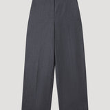 ROHE - Wide leg trousers | dark grey melange