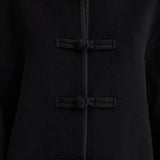 ROHE - Mandarin double-faced wool jacket | black