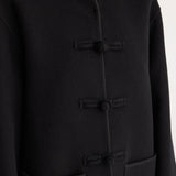 ROHE - Mandarin double-faced wool jacket | black