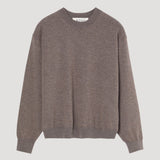 ROHE - Crew-neck with open armhole | mud melange