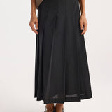 ROHE - Plissé wrap skirt | black