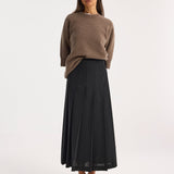 ROHE - Plissé wrap skirt | black