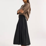 ROHE - Plissé wrap skirt | black