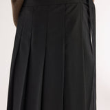 ROHE - Plissé wrap skirt | black