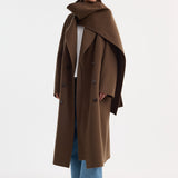 ROHE - Double-faced wool scarf coat | taupe
