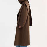 ROHE - Double-faced wool scarf coat | taupe