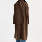 ROHE - Double-faced wool scarf coat | taupe