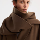 ROHE - Double-faced wool scarf coat | taupe