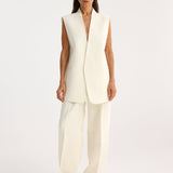 ROHE - Sleeveless gilet-jacket | cream