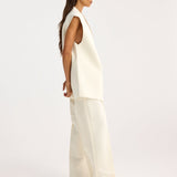 ROHE - Sleeveless gilet-jacket | cream