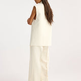 ROHE - Sleeveless gilet-jacket | cream