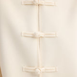 ROHE - Mandarin double-faced wool jacket | off white