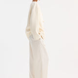 ROHE - Mandarin double-faced wool jacket | off white