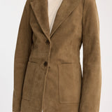 ROHE - Suede cinched blazer | light khaki