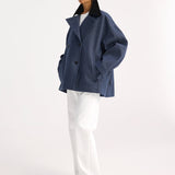 ROHE - Suede collar garden coat | indigo