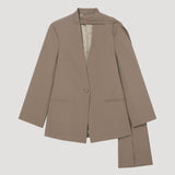 ROHE - Sculptural foulard blazer | khaki