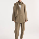 ROHE - Sculptural foulard blazer | khaki