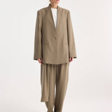 ROHE - Sculptural foulard blazer | khaki