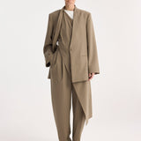 ROHE - Sculptural foulard blazer | khaki