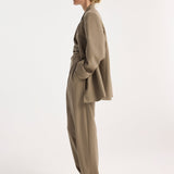 ROHE - Sculptural foulard blazer | khaki