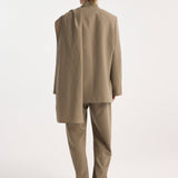 ROHE - Sculptural foulard blazer | khaki
