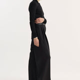 ROHE - Rib knitted polo | black