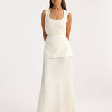 ROHE - Integrated fluid silk skirt | cream