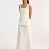 ROHE - Integrated fluid silk skirt | cream