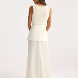 ROHE - Integrated fluid silk skirt | cream