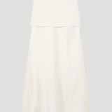 ROHE - Integrated fluid silk skirt | cream