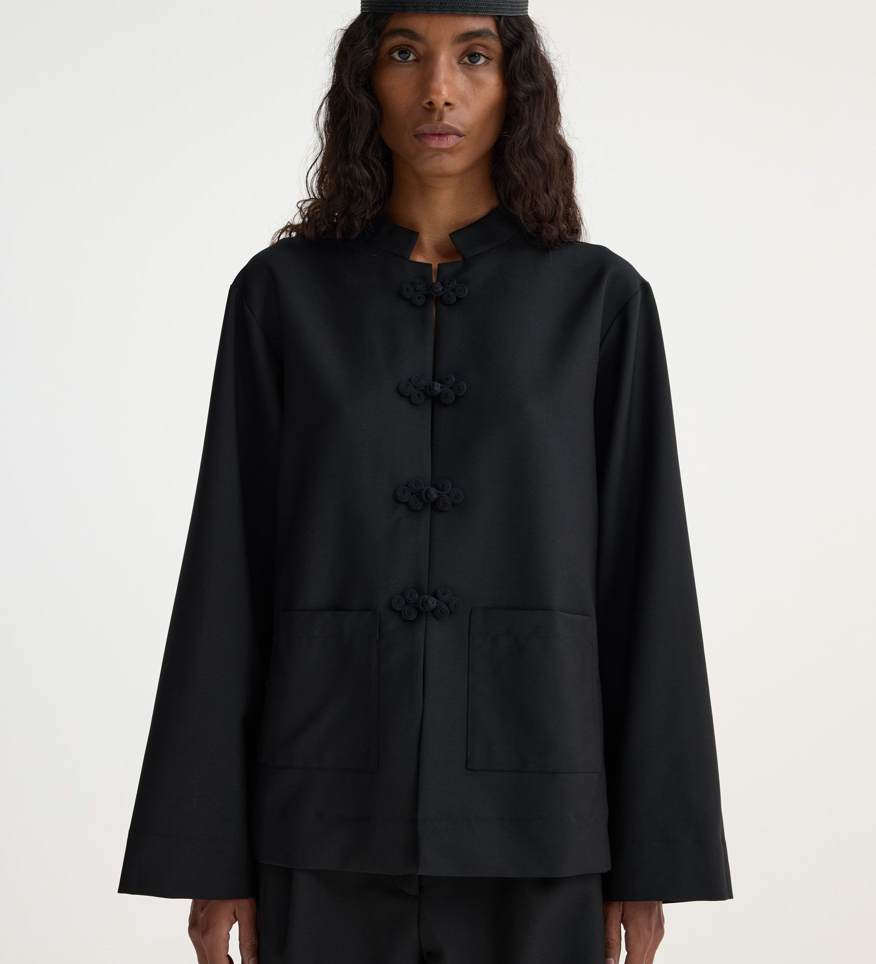 ROHE - Pankou closure jacket | black