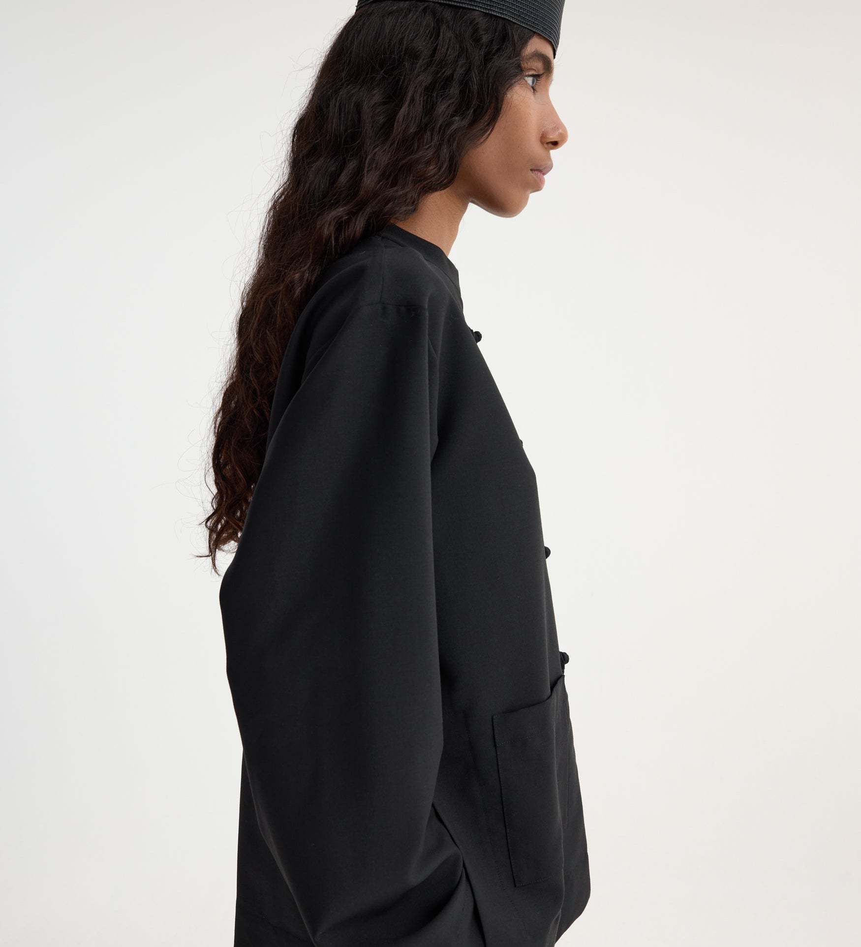 ROHE - Pankou closure jacket | black