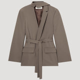 ROHE - Deconstructed belted blazer | taupe