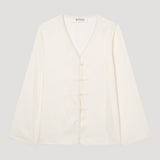 ROHE - Pankou closure silk top | cream