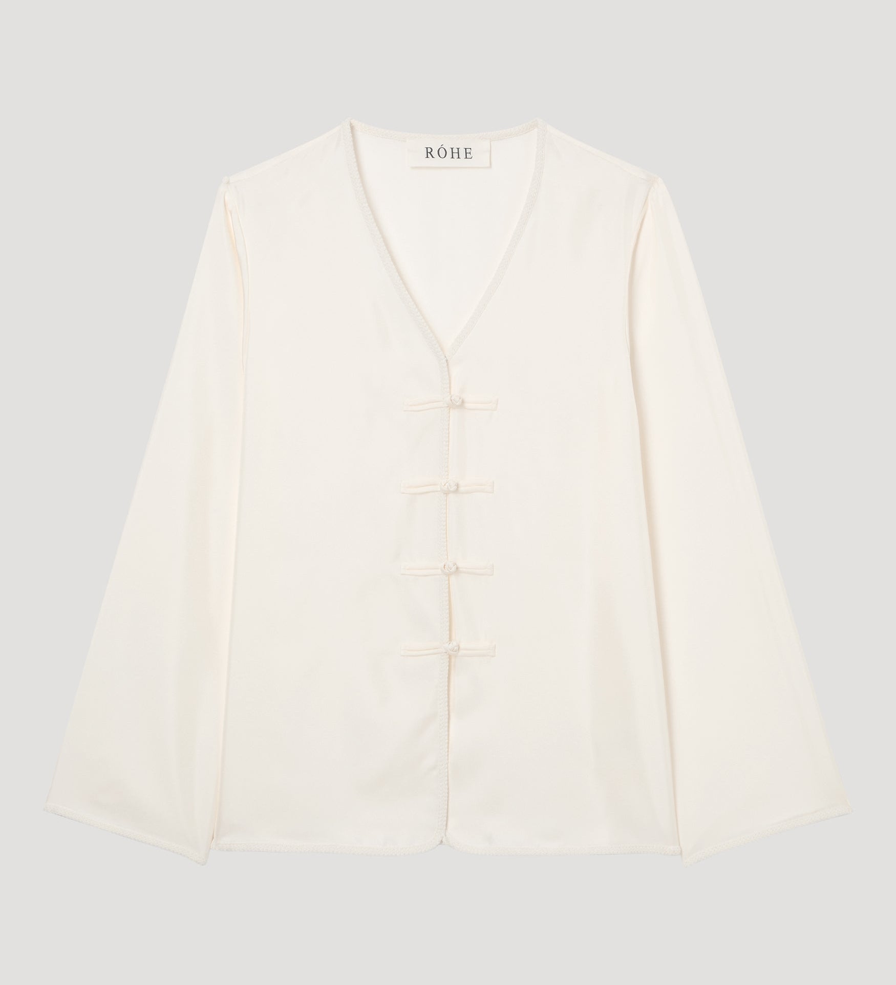 ROHE - Pankou closure silk top | cream