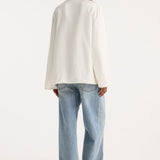 ROHE - Pankou closure silk top | cream